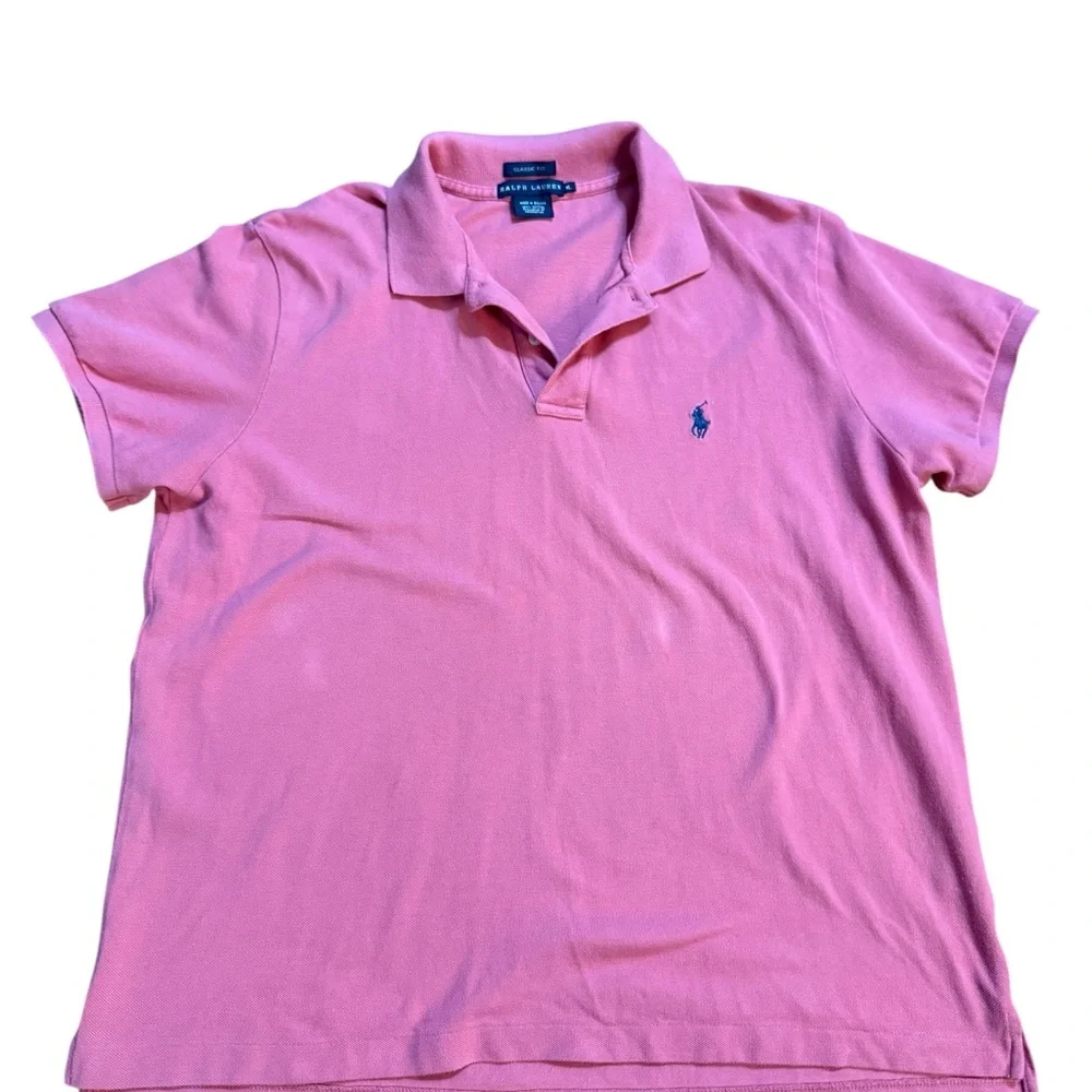 Classic Fit Ralph Lauren Men’s Polo Shirt in Pink Sz XL‎ 100% Cotton